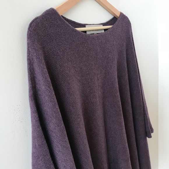 REMAIN purple knit poncho sweater - Picture 4 of 10